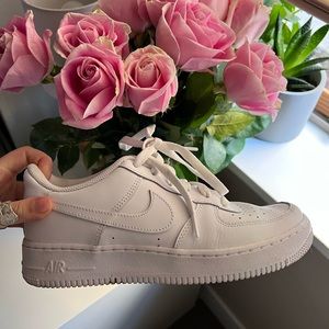 Nike Air Force 1- white leather sneakers NWOT